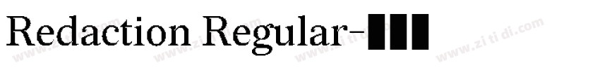 Redaction Regular字体转换